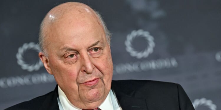 Ambassador John Negroponte speaks onstage during the 2022 Concordia Lexington Summit at Lexington Marriott City Center on April 8, 2022, in Lexington, Kentucky.