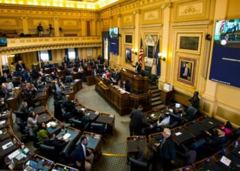 Democratic Virginia House Speaker Don Scott gavels in the Virginia House of Delegates on Jan. 13, 2025 in Richmond, Virginia.