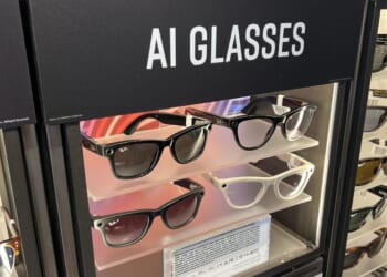 Meta Ray-Ban AI glasses are pictured on display in San Francisco, California, in a file photo dated July 12.