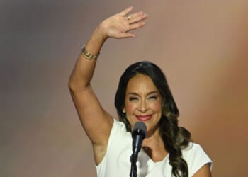 Rep. Monica De La Cruz, a Republican from Texas, speaks during the third day of the 2024 Republican National Convention at the Fiserv Forum in Milwaukee, Wisconsin, on July 17, 2024.