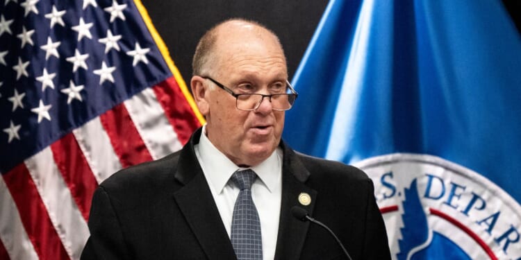 White House Border Czar Tom Homan speaks at a news conference at the Bishop Henry Whipple Federal Building on Feb. 12, 2026, in Minneapolis, Minnesota.