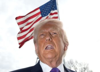 President Donald Trump answers questions from reporters Wednesday as he departs the White House in Washington, D.C.