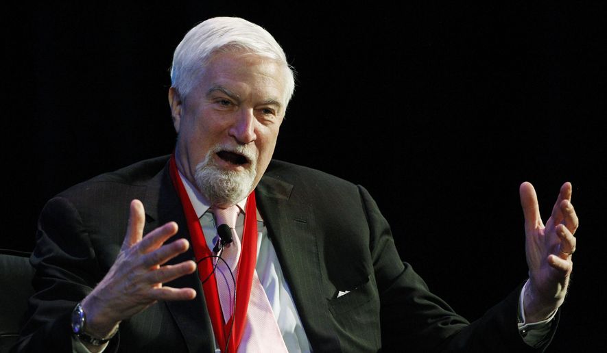 Tom McMillen speaks at the 2013 National Collegiate Basketball Hall of Fame induction ceremony, Sunday, Nov. 24, 2013, in Kansas City, Mo. (AP Photo/Colin E. Braley, File)