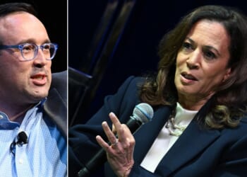 Former CNN commentator Chris Cilizza, left, warned that former Vice President Kamala Harris could damage the Democratic Party if she insists on running for president again.