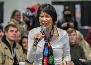 Mayor of Toronto Olivia Chow attends the first day of Steven Meserve Presents: Toronto Catstravaganza at Exhibition Place on March 1, 2025, in Toronto, Ontario.