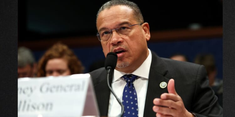 Minnesota Attorney General Keith Ellison testifies Wednesday during a House Oversight and Government Reform Committee hearing in the U.S. Capitol Building in Washington, D.C. The committee held the hearing to examine the alleged misuse of federal funds intended for Minnesota social services and Medicaid programs.