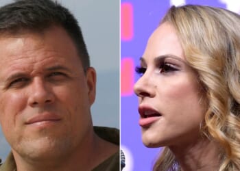 "Young Turks" co-host Ana Kasparian, right, seen in a 2019 photo, lashed out at Jonathan Conricus, also seen in a 2019 photo, as she angrily debated another panelist Monday on "Piers Morgan Uncensored."