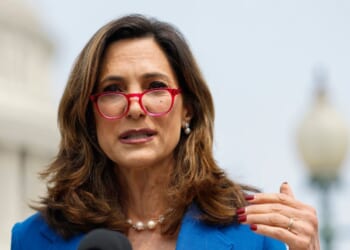 Rep. Maria Salazar speaks during a press conference on immigration outside the U.S. Capitol Building on May 23, 2023, in Washington, D.C.