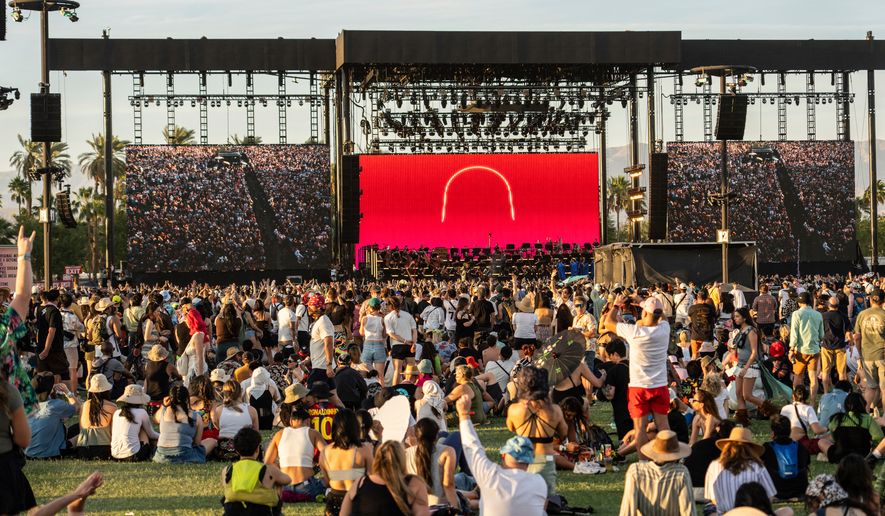 Maren Morris performs with the Los Angeles Philharmonic during the first weekend of the Coachella Valley Music and Arts Festival at the Empire Polo Club on Saturday, April 12, 2025, in Indio, Calif. (Photo by Amy Harris/Invision/AP)