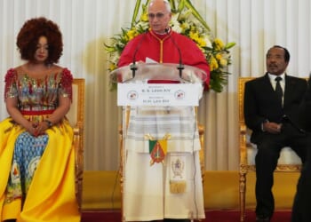 Pope demands the ‘chains of corruption’ be broken as he arrives in Cameroon