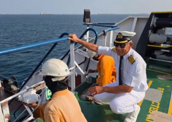 An Iraqi captain keeps sailing despite the threat of attack amid regional war