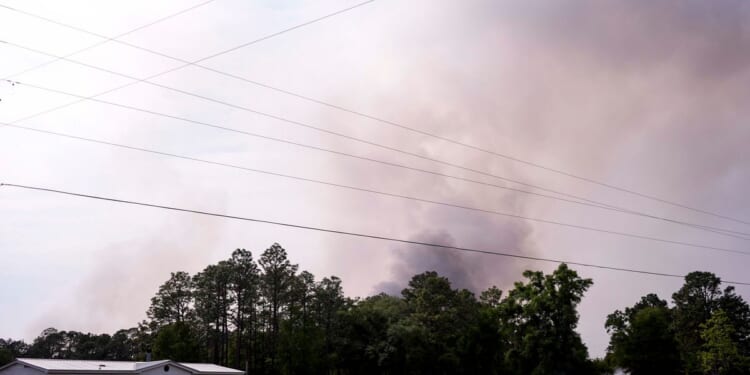Wildfires across Georgia and Florida have destroyed nearly 50 homes and are forcing evacuations