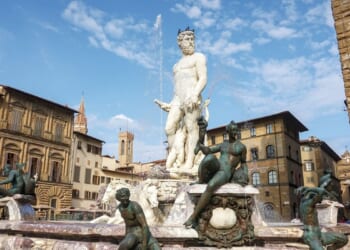 Bride-to-be damages 16th-century fountain in Florence in premarital stunt, authorities say