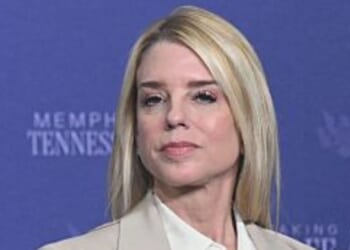 President Donald Trump has fired Attorney General Pam Bondi, seen in a March 23 photo.