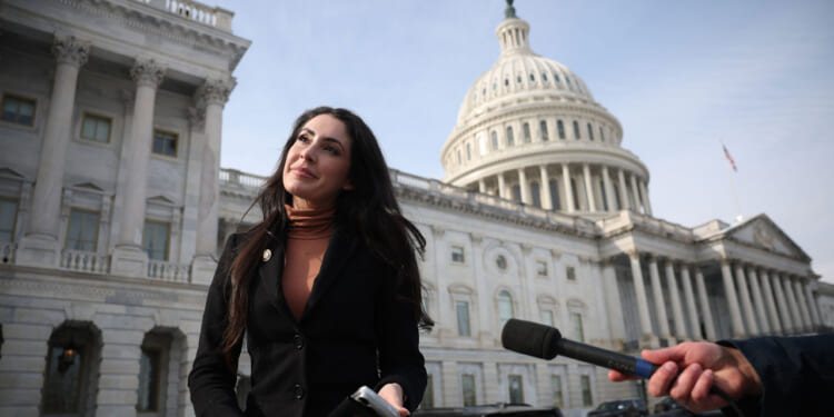 Rep. Anna Paulina Luna (R-FL) speaks to reporters as she leaves the U.S. Capitol on February 3, 2026.