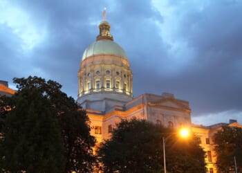 The Georgia State Capitol stands in Atlanta, Georgia.