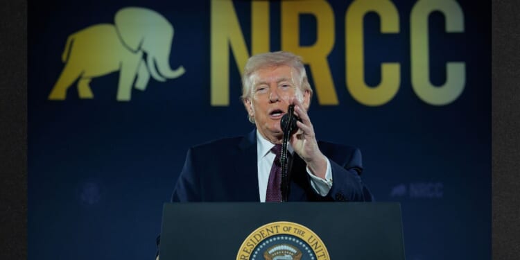 The National Republican Congressional Committee credited President Donald Trump's appearance at its annual fundraising dinner with helping the organization rake in record donations.