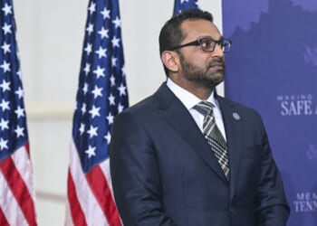 FBI Director Kash Patel attends the Memphis Safe Task Force roundtable with President Donald Trump in Memphis, Tennessee, on March 23, 2026.