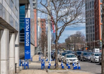 The Boston Police Headquarters Building in Massachusetts stands on March 27, 2025.