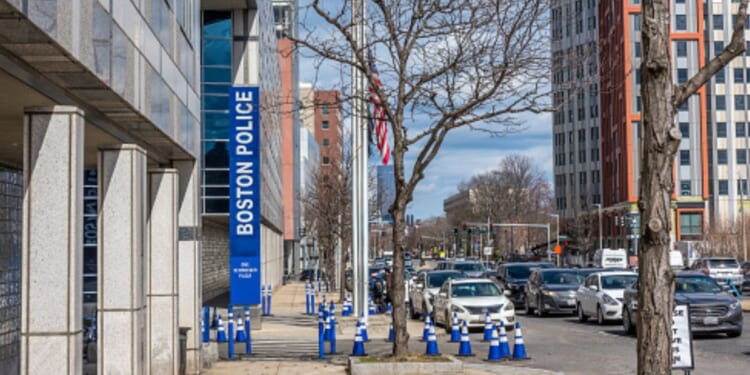 The Boston Police Headquarters Building in Massachusetts stands on March 27, 2025.