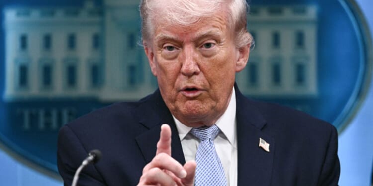 President Trump gives press conference on progress in the Iranian War on April 6, 2026.