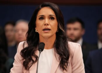 Director of National Intelligence Tulsi Gabbard testifies to a House Select Intelligence Committee hearing on March 19, 2026, in Washington, D.C.
