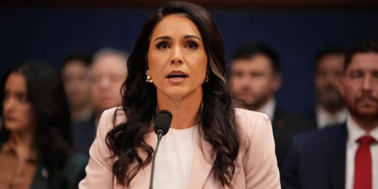 Director of National Intelligence Tulsi Gabbard testifies to a House Select Intelligence Committee hearing on March 19, 2026, in Washington, D.C.