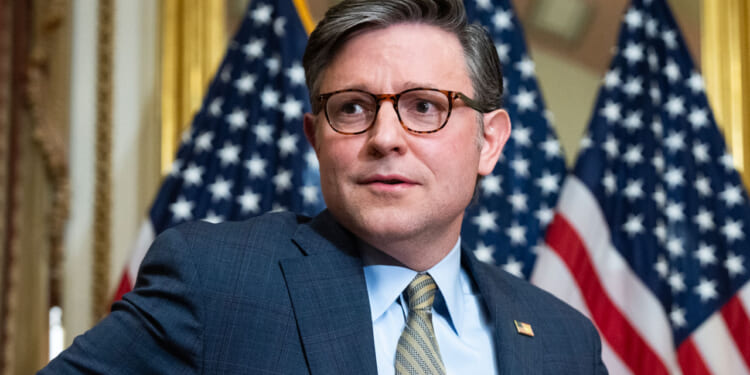 Mike Johnson in the United States Capitol.