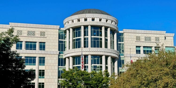The Scott M. Matheson Courthouse, home to the Utah Supreme Court, featuring neoclassical architecture with a domed rotunda and large glass windows, is pictured on Sept. 29, 2024, in Salt Lake City, Utah.