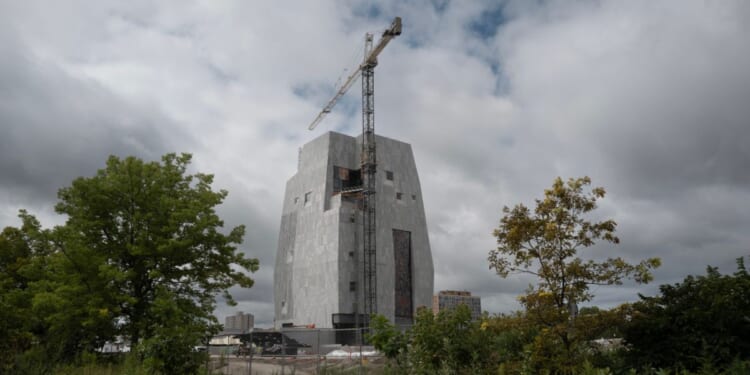 Construction continues at the Barack Obama Presidential Center on Aug. 20, 2025, in Chicago, Illinois.