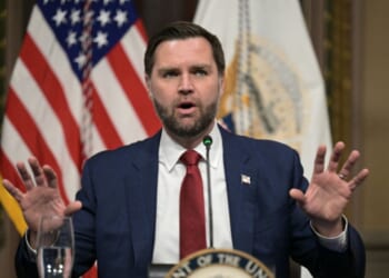 Vice President JD Vance speaks at a Fraud Task Force meeting in the Indian Treaty Room at the White House in Washington, DC on March 27, 2026.