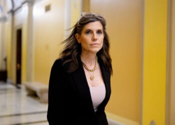 Rep. Nancy Mace departs following a series of House votes at the U.S. Capitol Building on March 5, 2026, in Washington, D.C.