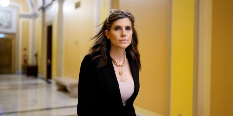 Rep. Nancy Mace departs following a series of House votes at the U.S. Capitol Building on March 5, 2026, in Washington, D.C.