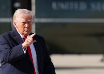 President Donald Trump walks to Air Force One on April 11, 2026, at Joint Base Andrews, Maryland.