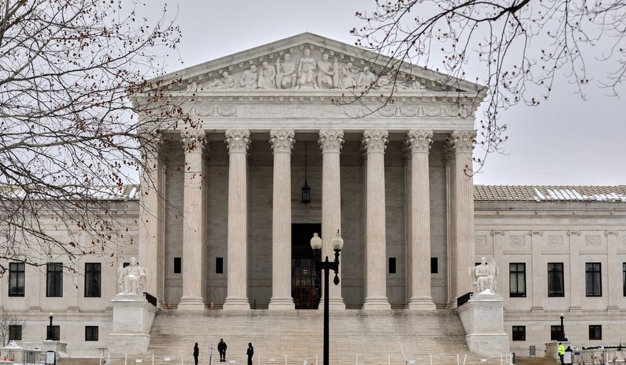 The Supreme Court is photographed, Feb. 6, 2026, in Washington. (AP Photo/Rahmat Gul, File)