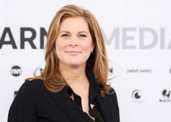 Erin Burnett of CNN attends the WarnerMedia Upfront 2019 arrivals on the red carpet at The Theater at Madison Square Garden on May 15, 2019, in New York City.