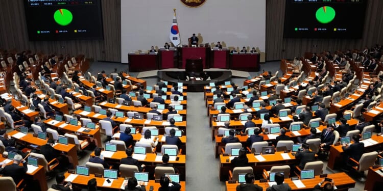 Conservative South Korean opposition leader slams government but holds no lever of power