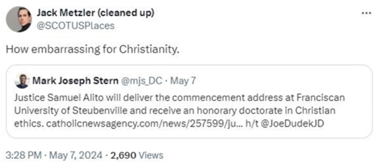DC Bar Bias on Full Display Through Social Media Posts of Senior Assistant Disciplinary Counsel Jack Metzler