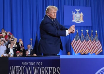 Trump rallies MAGA base in historic visit to New York battleground district