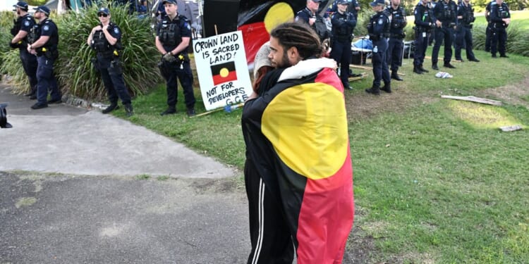 Protesters arrested at site of proposed main stadium for 2032 Brisbane Olympics