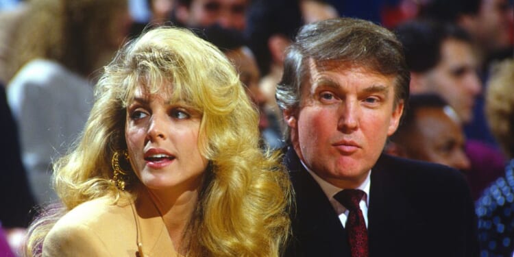 Donald Trump looks on during an New York Knicks NBA Basketball game circa 1993 at Madison Square Garden in the Manhattan Borough of New York City.