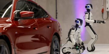 The AEON humanoid robot is presented by BMW at an event in Munich, Bavaria, southern Germany, on Feb. 27, 2026.