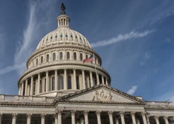 The United States Capitol Building stands in the daylight on October 27, 2024.