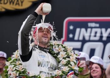Late pass sends Rosenqvist past Malukas for the closest Indianapolis 500 win in history