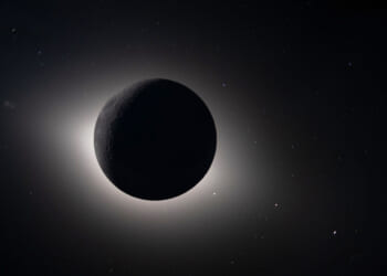 In this photo provided by NASA and captured by the Artemis II crew from lunar orbit, the Moon eclipses the Sun on April 6, 2026.
