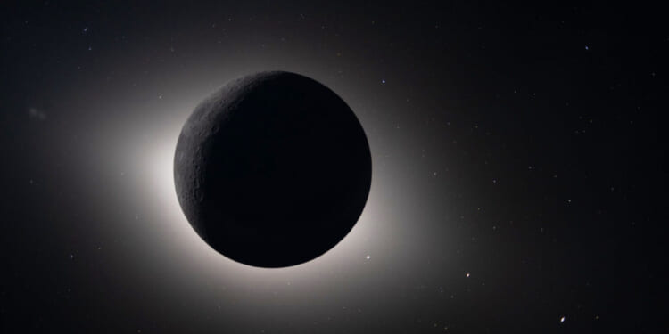 In this photo provided by NASA and captured by the Artemis II crew from lunar orbit, the Moon eclipses the Sun on April 6, 2026.