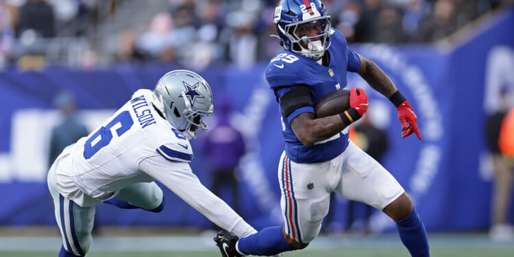 A game shot from a New York Giants-Dallas Cowboys game.