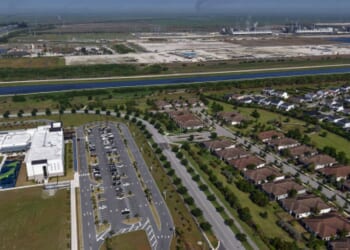 A proposed 200 acre data center stands in Loxahatchee Grove in Palm Beach County, Florida on April 30, 2026.