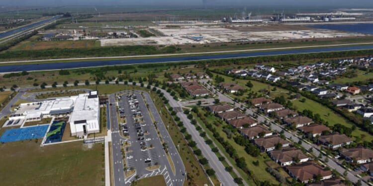 A proposed 200 acre data center stands in Loxahatchee Grove in Palm Beach County, Florida on April 30, 2026.