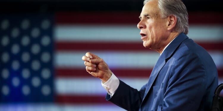 Texas Governor Greg Abbott speaking